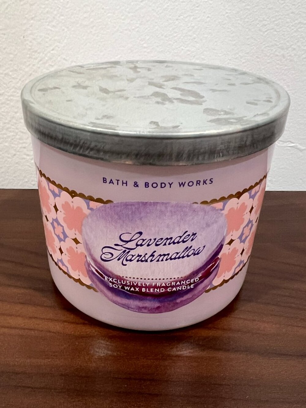 Bath and Body Works Lavender Marshmallow 3-Wick Candle NEW